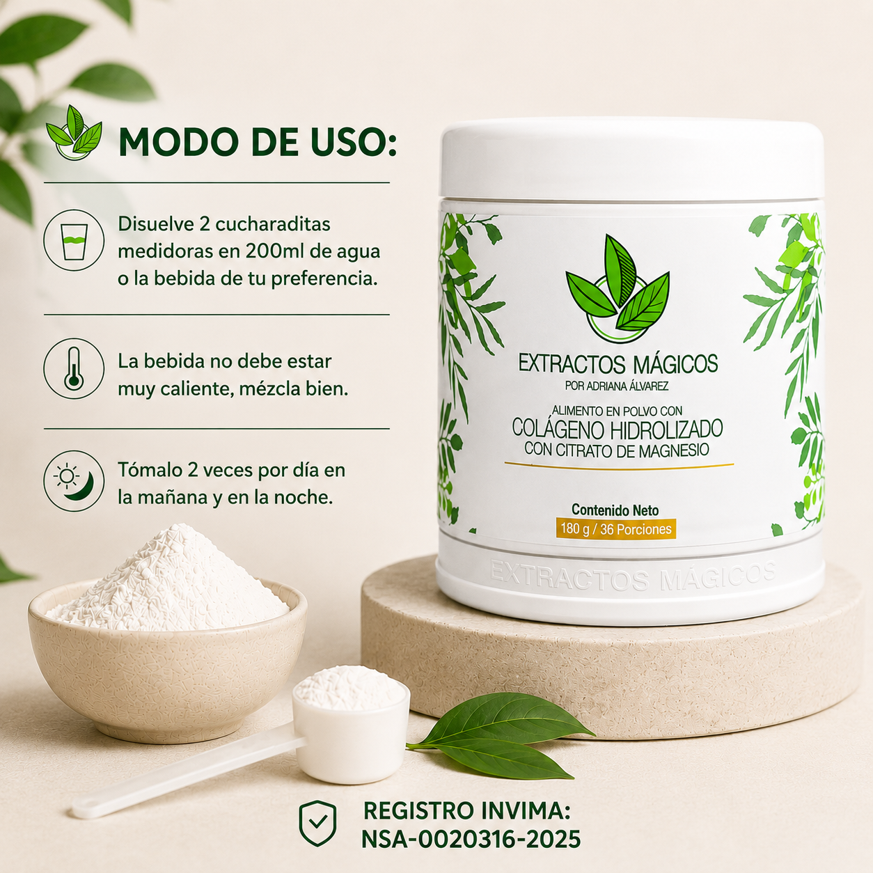 MEGA COLAGENO HIDROLIZADO + CITRATO DE MAGNESIO