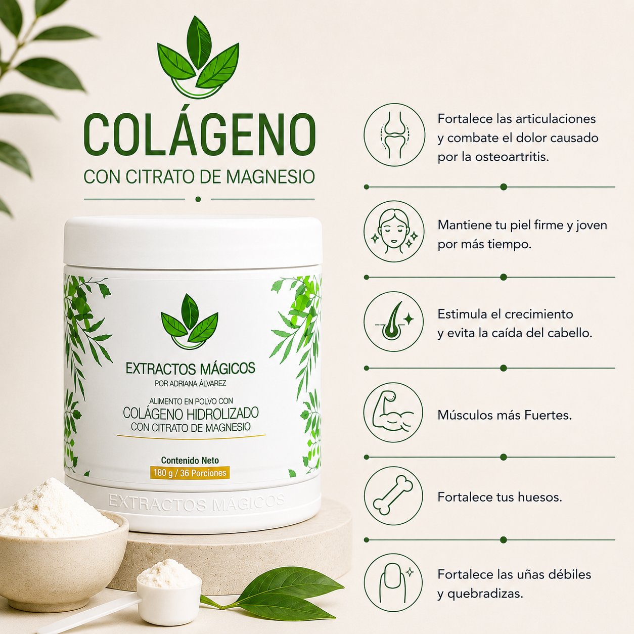 MEGA COLAGENO HIDROLIZADO + CITRATO DE MAGNESIO